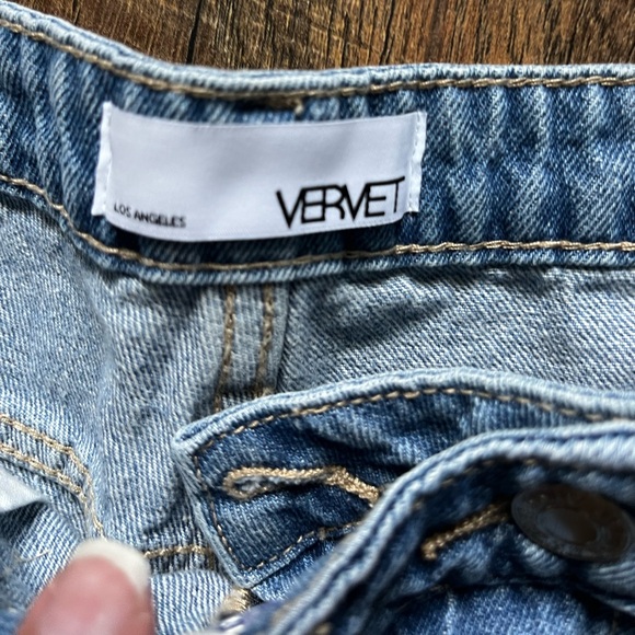 Vervet Distressed Denim Skort Asymmetrical‎ Wrap Size medium - Picture 10 of 11